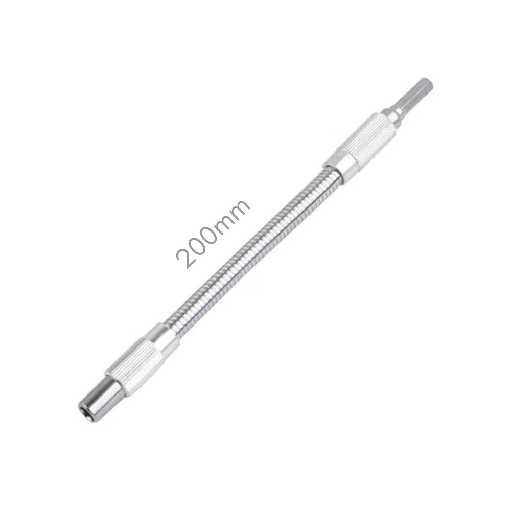 1/4-Zoll Universeller Weicher Wellenkopf für Elektro-Bohrer-Bithalter | Flexibler Schraubendreher mit Sechskantschaft und Verlängerungsstange (200mm)
