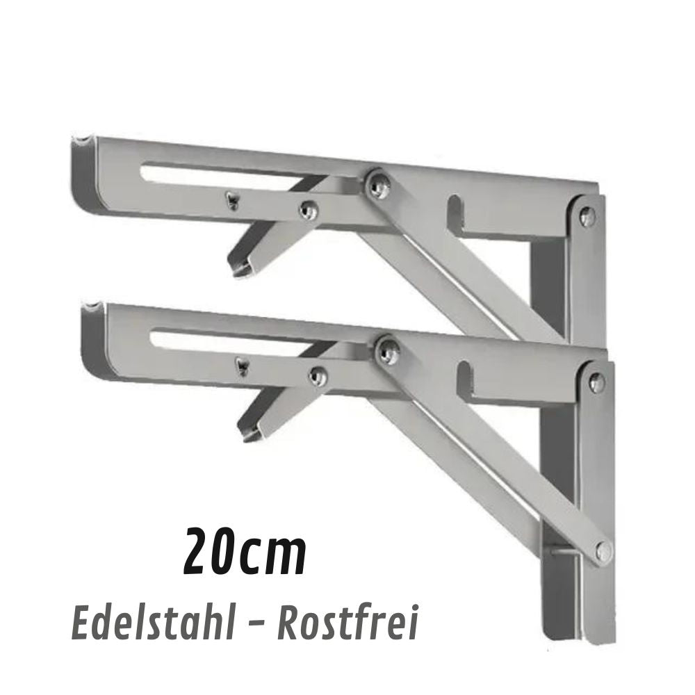 Lot de 2 supports pliants robustes pour étagères | supports muraux pliables