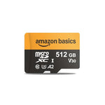 Amazon Basics 512 GB microSD Card | UHS-I U3 A2, up to 200 MB/s, for 4K/5K Video