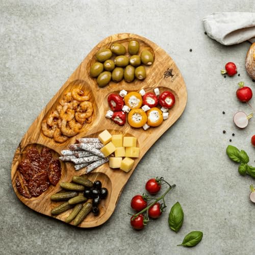 SOLTAKO 100% Handmade Olive Wood Gift Set: Ideal for tapas and snack bundles