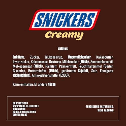 SNICKERS Creamy Peanut Butter Double Bar (24x 36.5g): XXL Chocolate Large Pack