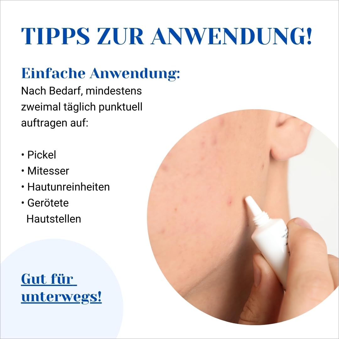 Pickel Akut Gel (15ml): Akne Gesichtspflege gegen Unreinheiten mit klärender Salizylsäure