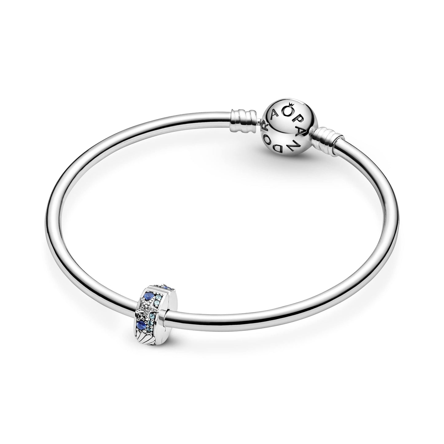 PANDORA Moments Tropischer Seestern & Muschel Clip-Charm aus Sterling-Silber mit Cubic Zirkonia