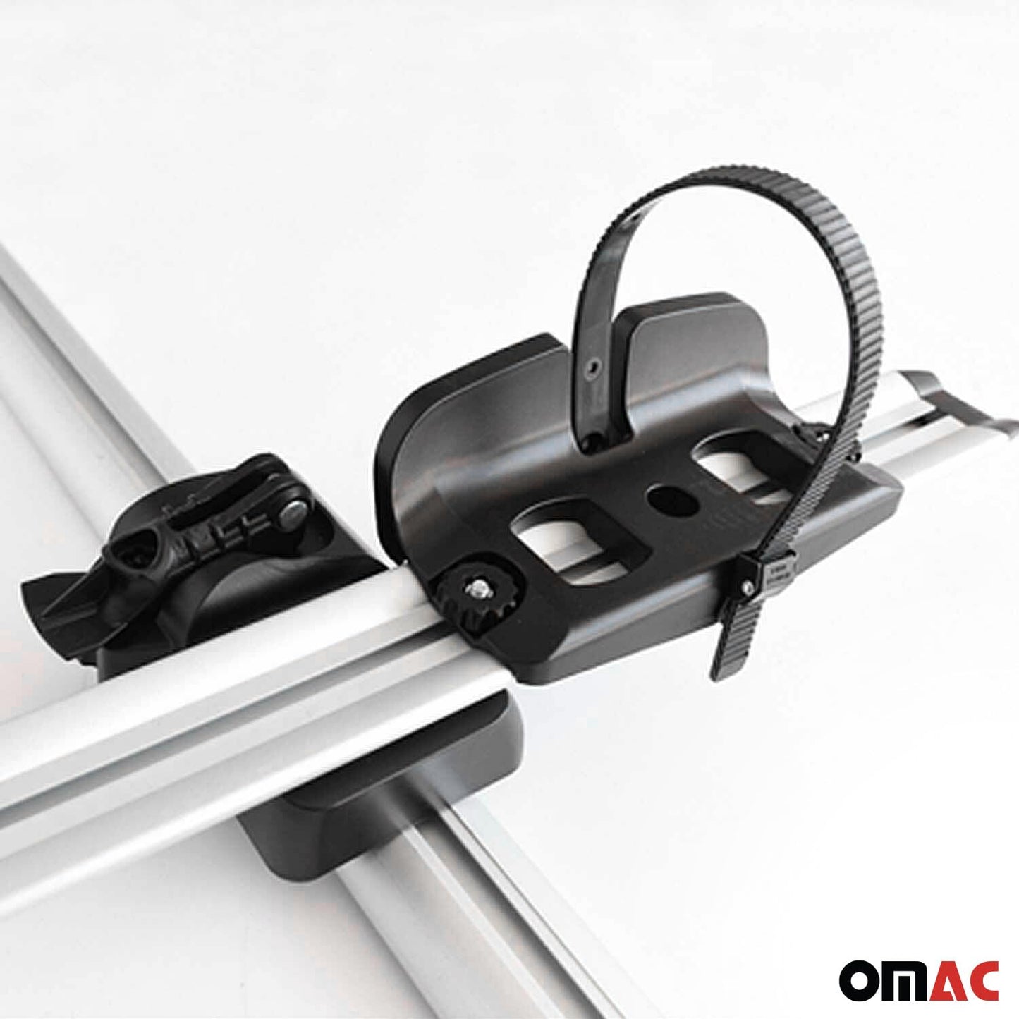 OMAC Farad P-Style roof bike rack for bikes up to 25 kg | TÜV-approved, steel