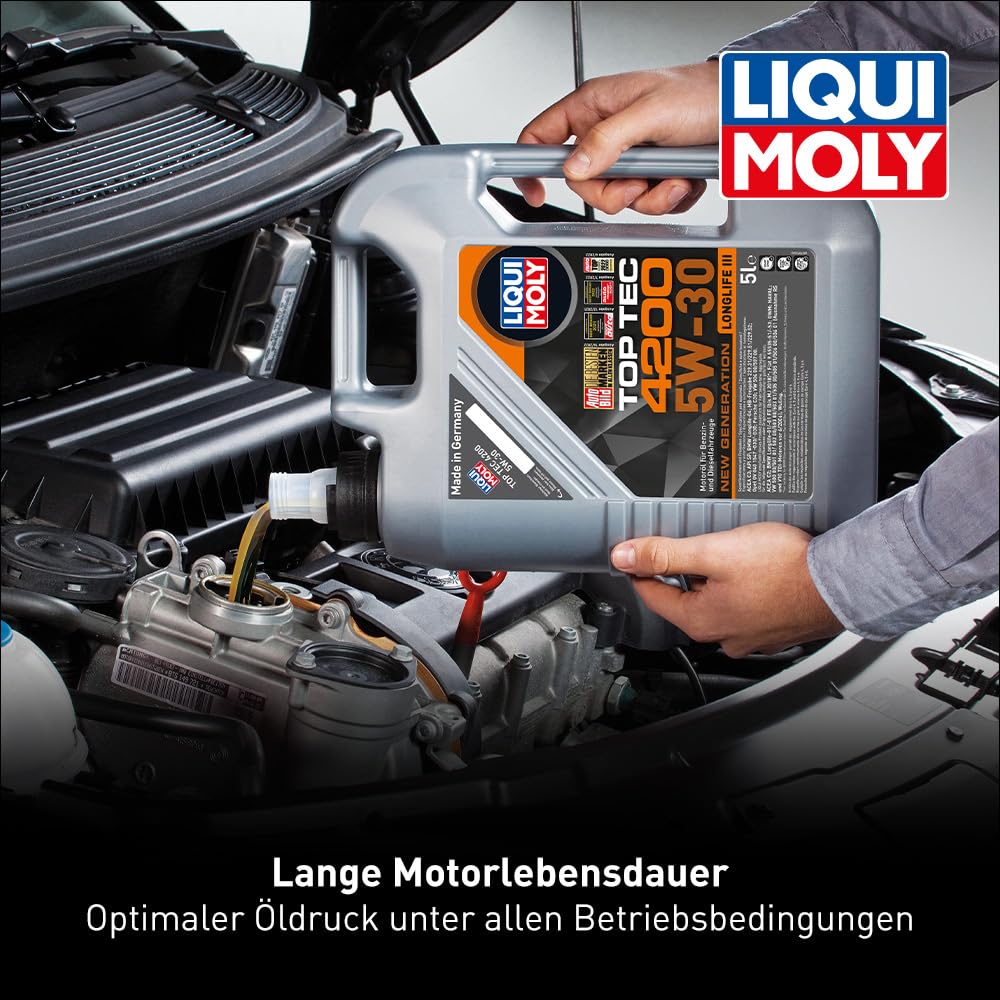 LIQUI MOLY Top Tec 4200 5W-30 New Generation (5 liters): Synthetic technology engine oil