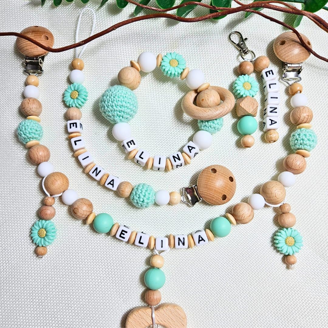 Lovely pacifier chain: Personalized baby gift for girls and boys