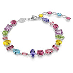 Swarovski Rhodium-plated 'Gema' bracelet with colorful and radiant crystals