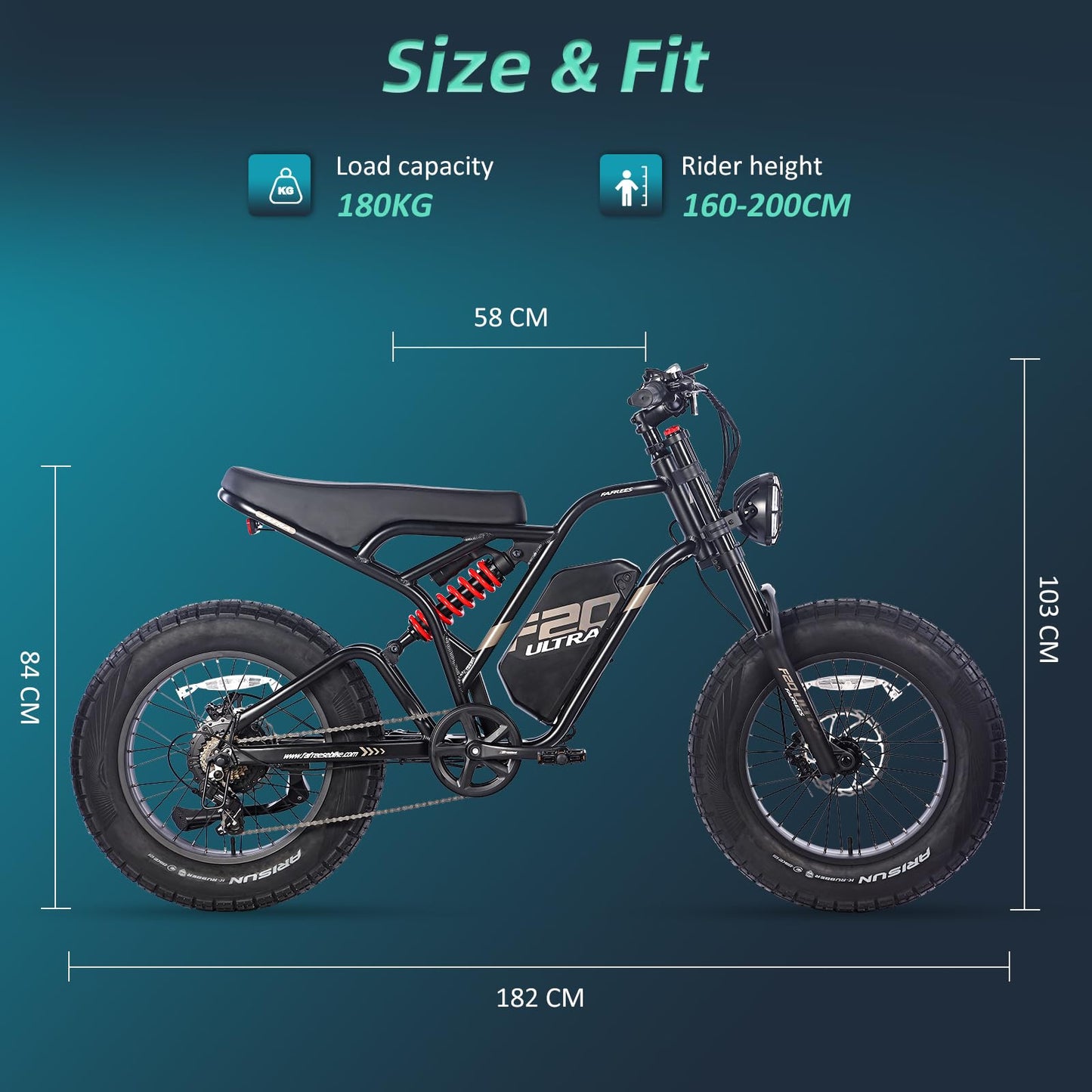 FAFREES F20 Ultra E-Bike with battery, 48V, 25Ah/1200Wh up to 140km range