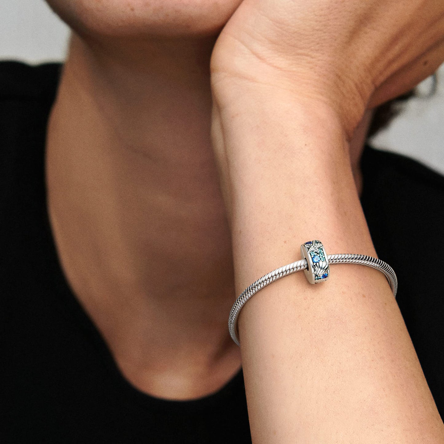 PANDORA Moments Tropischer Seestern & Muschel Clip-Charm aus Sterling-Silber mit Cubic Zirkonia