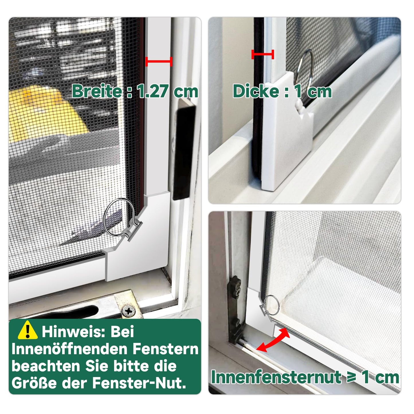 MLEJU Fly Screen Window Magnet | Effective insect protection with a simple magnetic frame