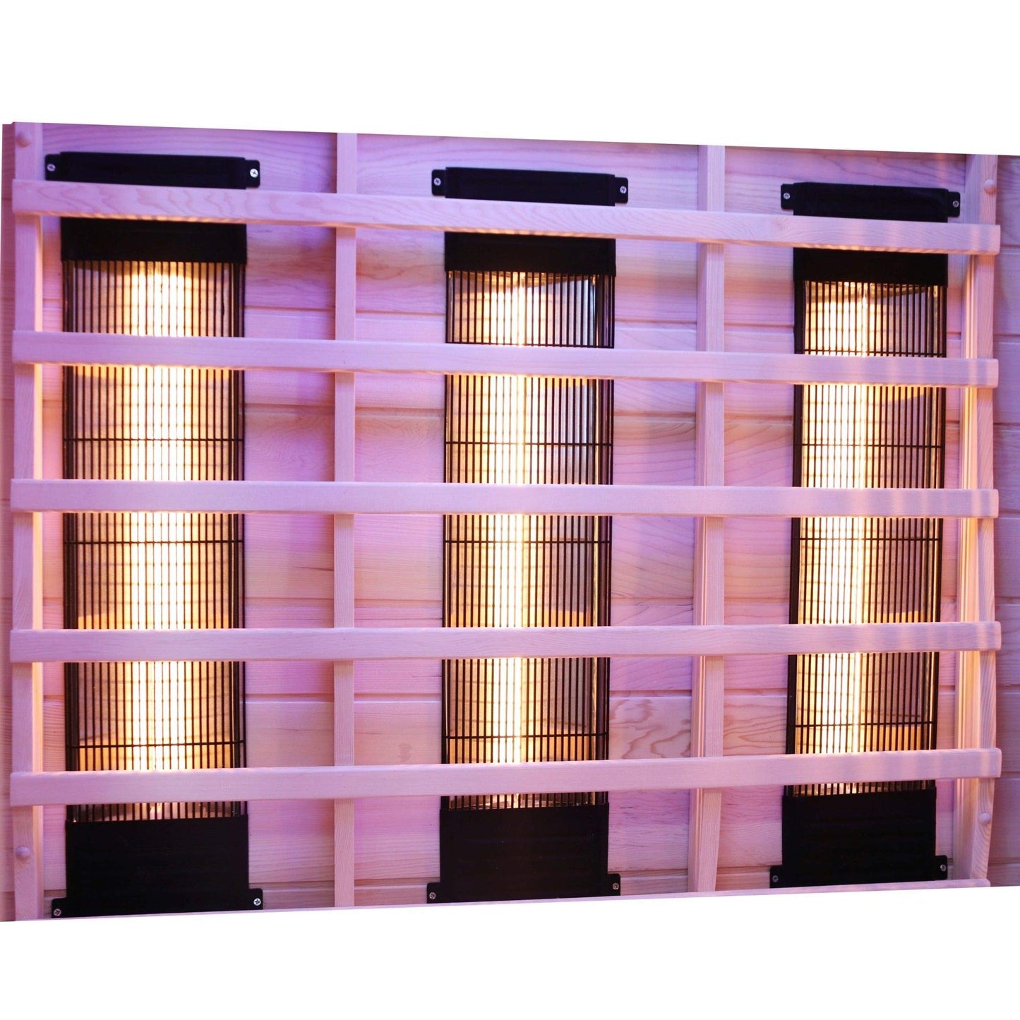 Dewello® infrared sauna 'Lakefield 3' (140x140cm) for 2-3 people made of hemlock wood, LED, Bluetooth