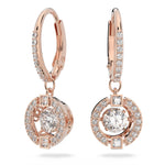 Swarovski 'Una' women's earrings with rose gold alloy layer