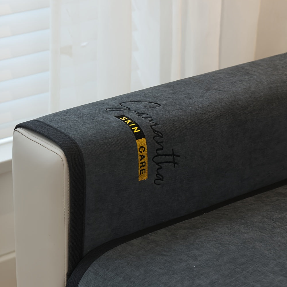 Schonbezug aus Chenille | Rutschfester Sofaüberwurf1