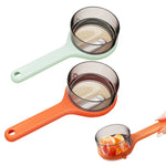 Lot de 2 éplucheurs de fruits et légumes multifonctions double face avec boîte de rangement (vert et orange)