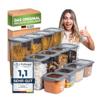 Viwares Storage Container Set | 12-piece Mix Set in Grey, Airtight & Stackable