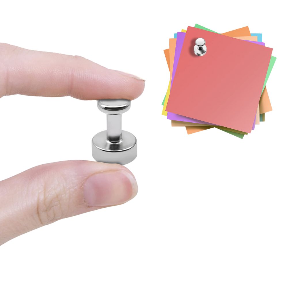 Strong multi-purpose magnets (18 pieces) for whiteboard, pinboard, refrigerator