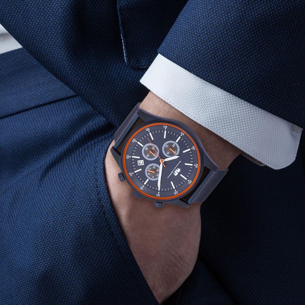 Rhodenwald & Söhne Chronograph men's watch (10010358) with stainless steel bracelet
