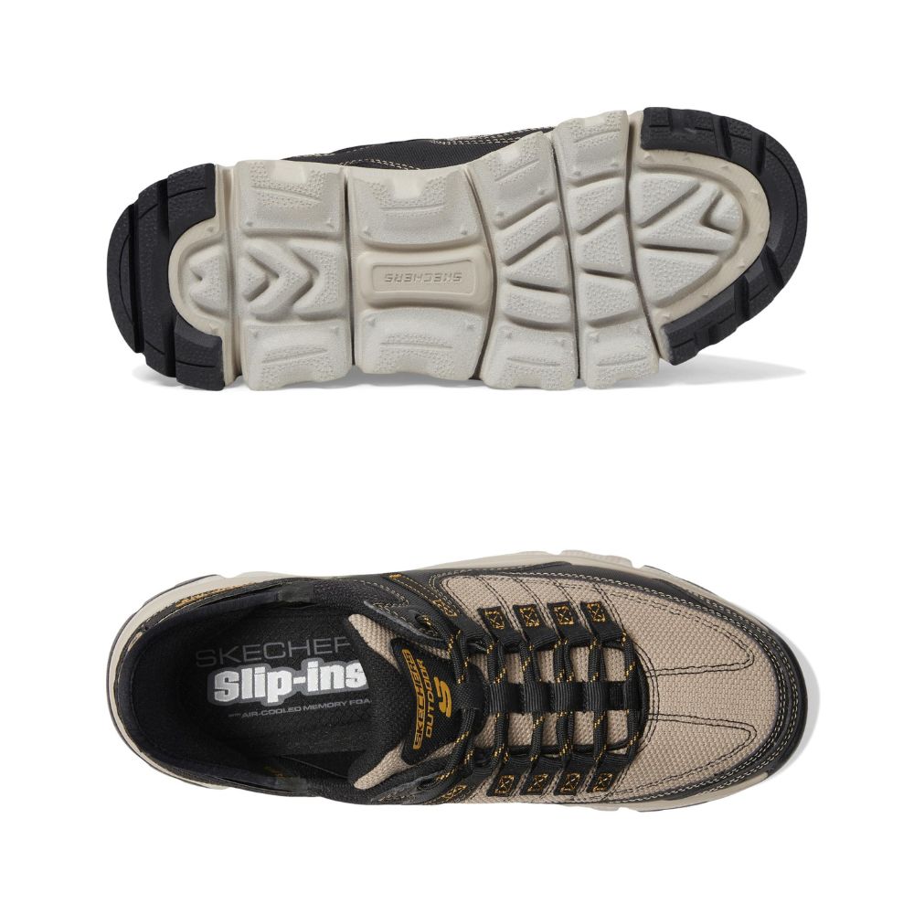 Skechers 'Summits AT Upper Draft' Slip-Ins Herren Sneaker (Synthetic Mesh-Black Trim)