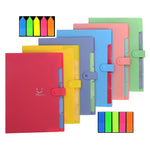 Document folder in A4 format (6 pieces): Organizer folder with 5 compartments & sticky notes