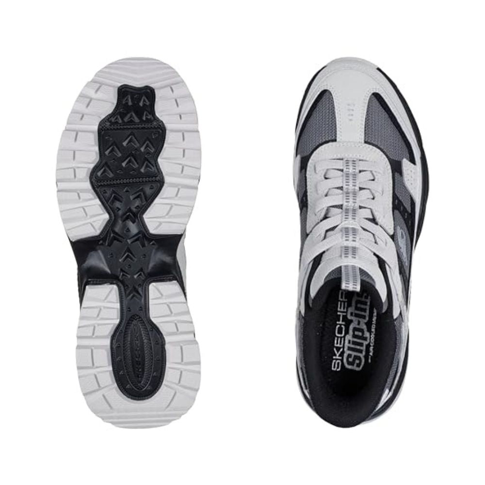 Skechers  'Vigor AT' Slip-Ins Herren Sneaker: Graues Textil-Synthetik