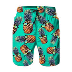 TUONROAD Men's Swim Trunks with Pineapple 3D Print: Quick-drying with drawstring