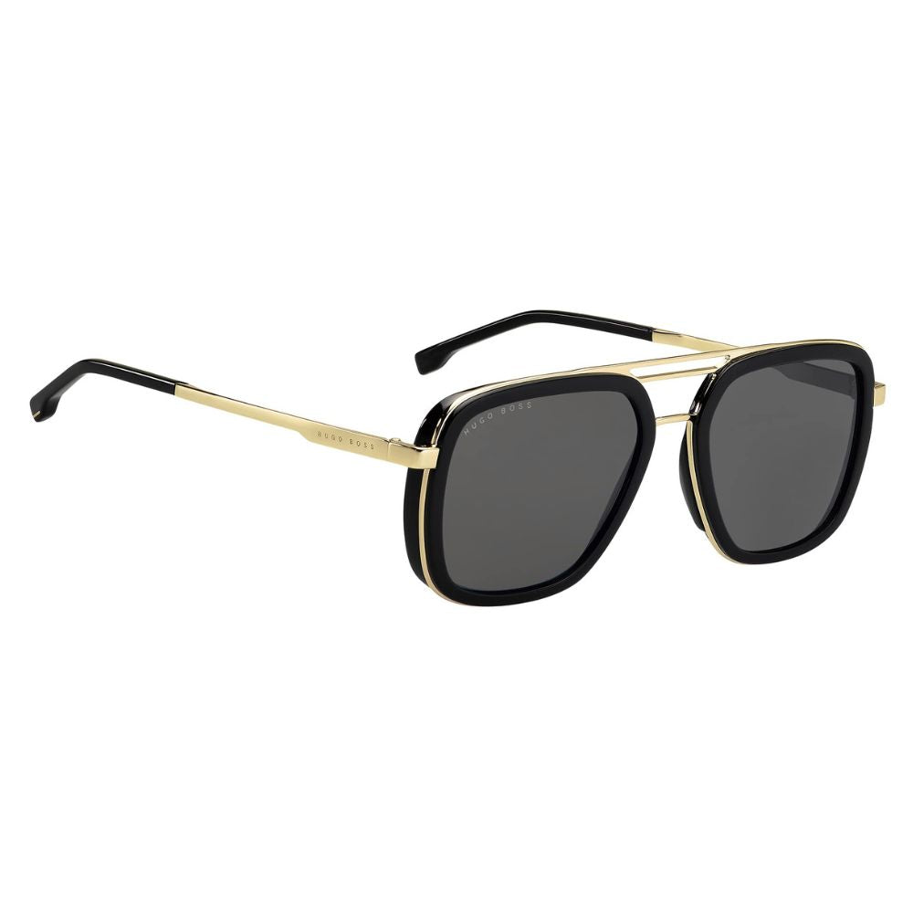 Hugo Boss '1235/S' Sonnenbrille für Herren mit 2 Jahre Garantie (Black-Gold)