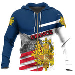 Sweat à capuche France ZIP Sport 3D : unisexe