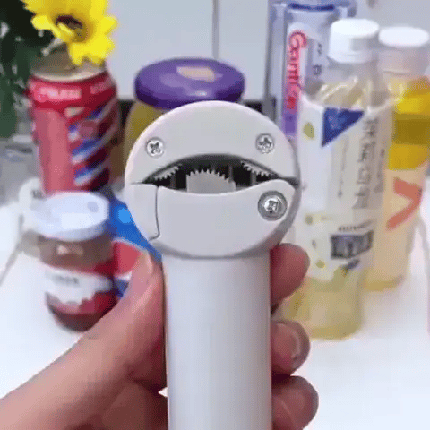 Multifunktionaler Schraubdeckelöffner für Dosen, Gläser und Flaschen | Verstellbar (Preview GIF)
