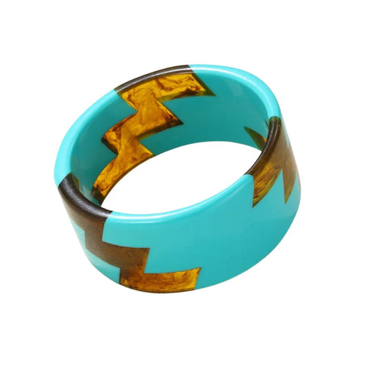 Bracelets en résine géométrique colorée vintage à la mode pour femmes | mode 2024