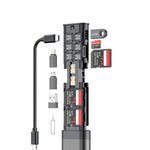 Câble de données multifonction 9-en-1 Type-C : charge rapide PD