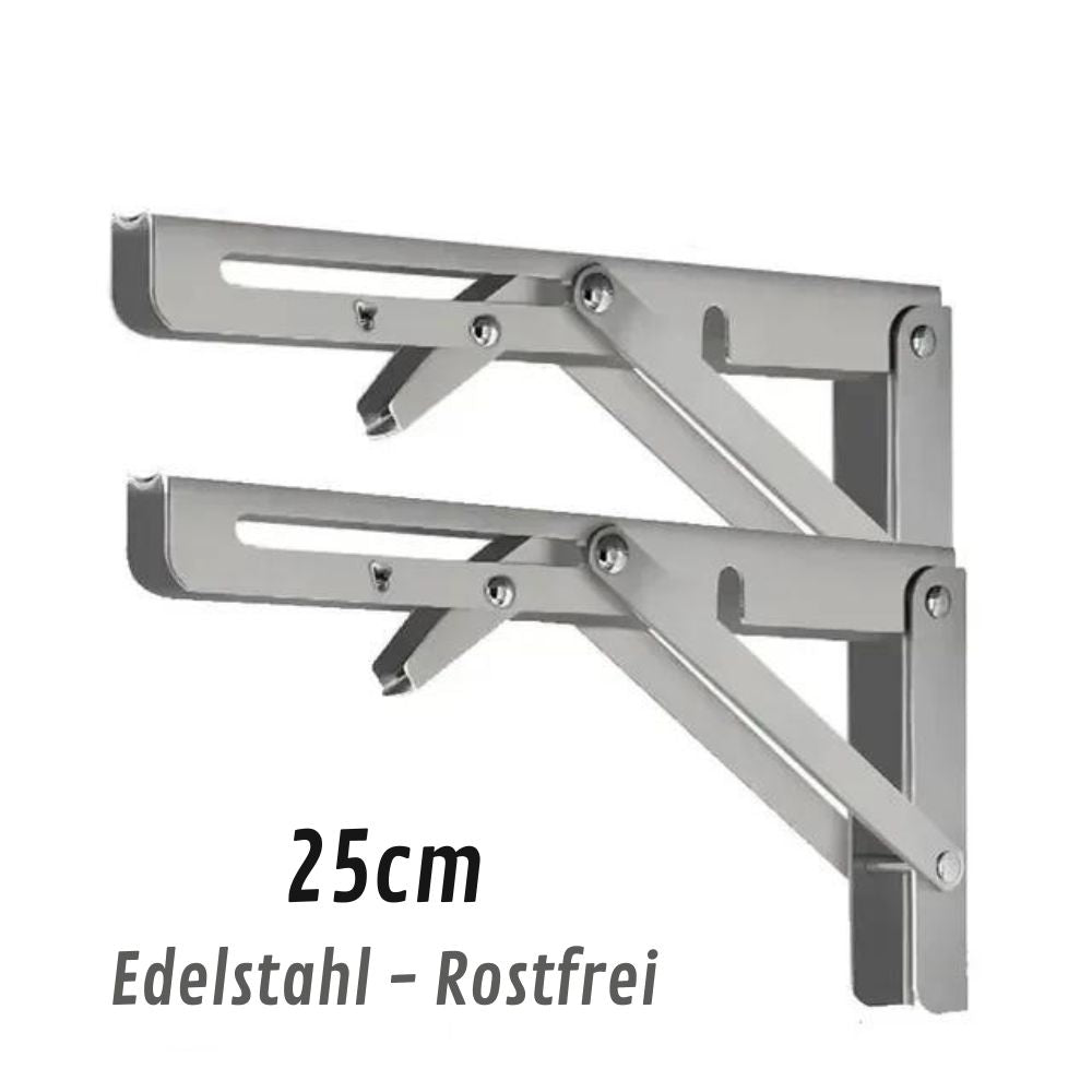 Lot de 2 supports pliants robustes pour étagères | supports muraux pliables
