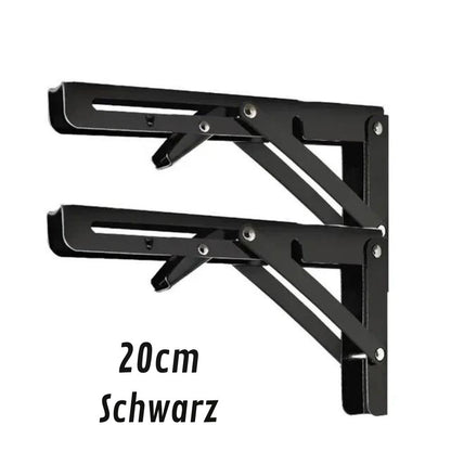 Lot de 2 supports pliants robustes pour étagères | supports muraux pliables