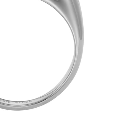 Fossil 'All Stacked Up' stainless steel women's band ring