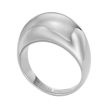 Fossil 'All Stacked Up' stainless steel women's band ring