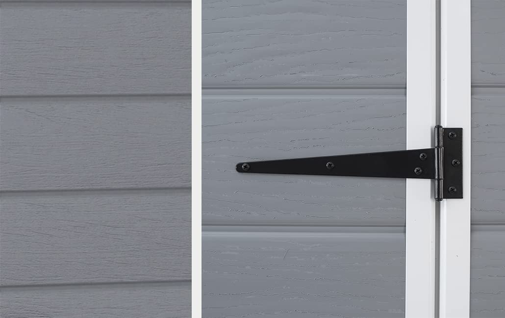 Keter Manor Gartenhaus (4x3) auch für kleine Gärten: Wetterfest, Kunststoff, Grau