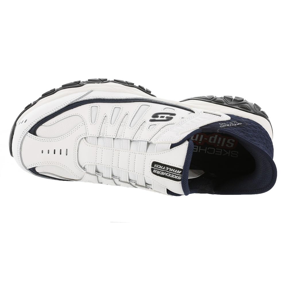 Skechers 'Afterburn M. Fit Grill Captain' Men's Slip-In Shoes (White-Navy)