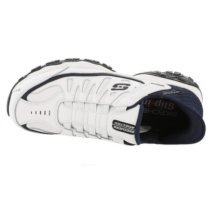 Skechers 'Afterburn M. Fit Grill Captain' Men's Slip-In Shoes (White-Navy)