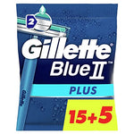 Gilette Blue2 Plus | Disposable Blades for Men (20 Pack)