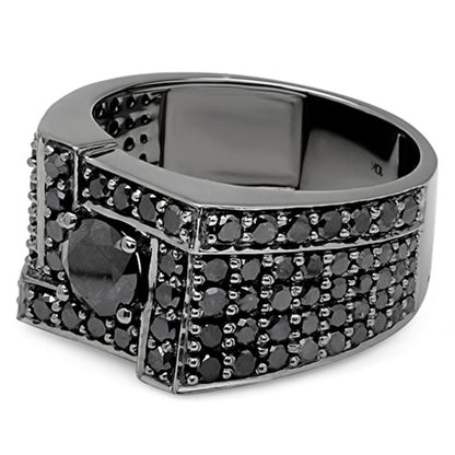DazzlingRock Collection (KS715-12) 10K White Gold, Round Black Diamond