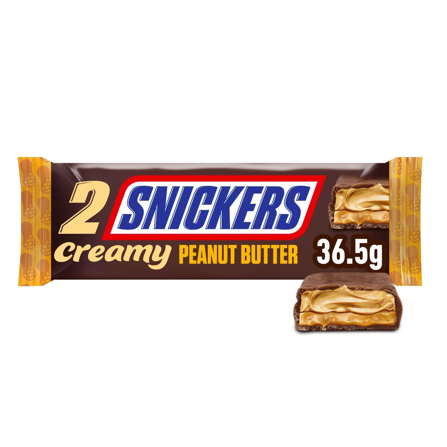 SNICKERS Creamy Peanut Butter Double Bar (24x 36.5g): XXL Chocolate Large Pack