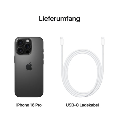 Apple iPhone 16 Pro 256GB (Titanium Black): 5G phone with camera control, 4K-120fps Dolby Vision