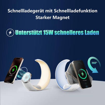 3-in-1 Ladestation mit RGB-Licht für iPhone, Watch & AirPods