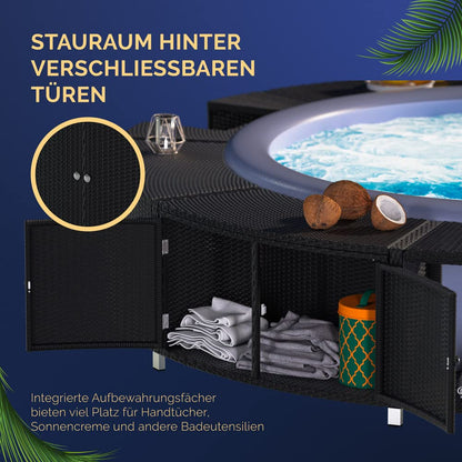 Casaria® Luxus Whirlpool-Verkleidung aus FSC®-zertifiziertem Eukalyptus-Hartholz