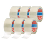 tesa 64014 packaging tape (transparent): 6 rolls of 66m x 50mm, quiet & UV-resistant