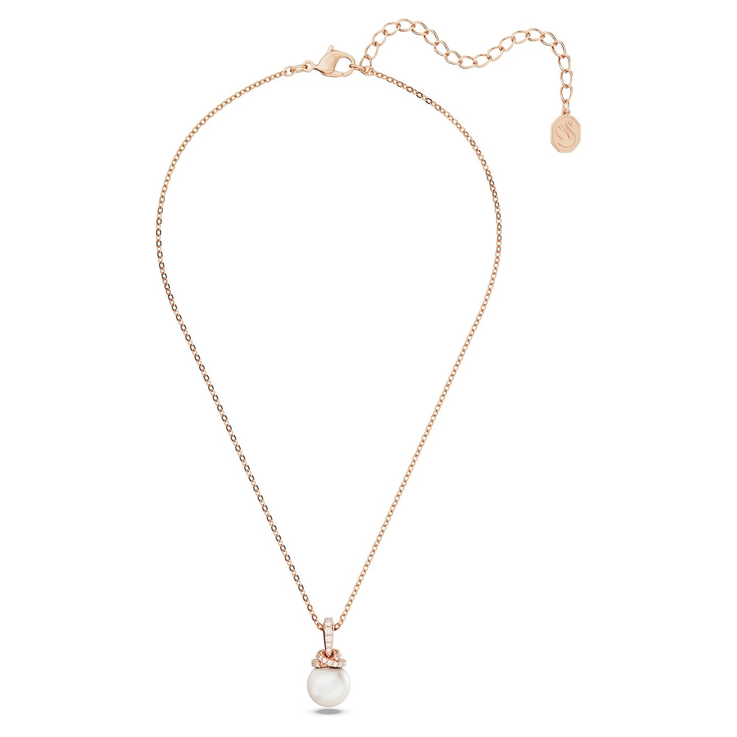Swarovski 'Originally' Kristallperle-Anhänger für Damen: Halskette mit Roségold-Legierungsschicht