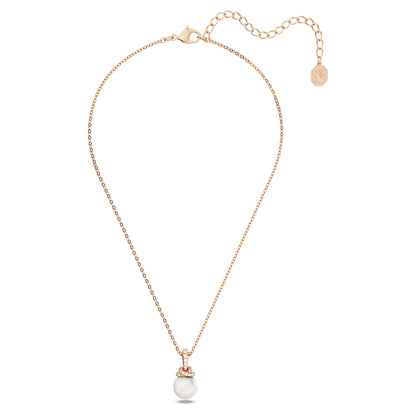 Swarovski 'Originally' Kristallperle-Anhänger für Damen: Halskette mit Roségold-Legierungsschicht