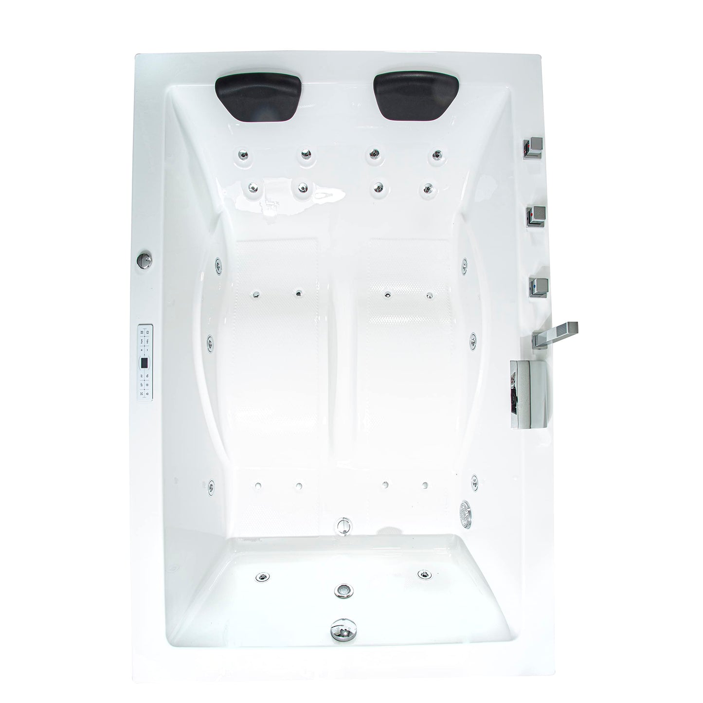 Basera® Premium Indoor Whirlpool XXL with 24 massage jets: Heating, LED, touch panel, Bluetooth