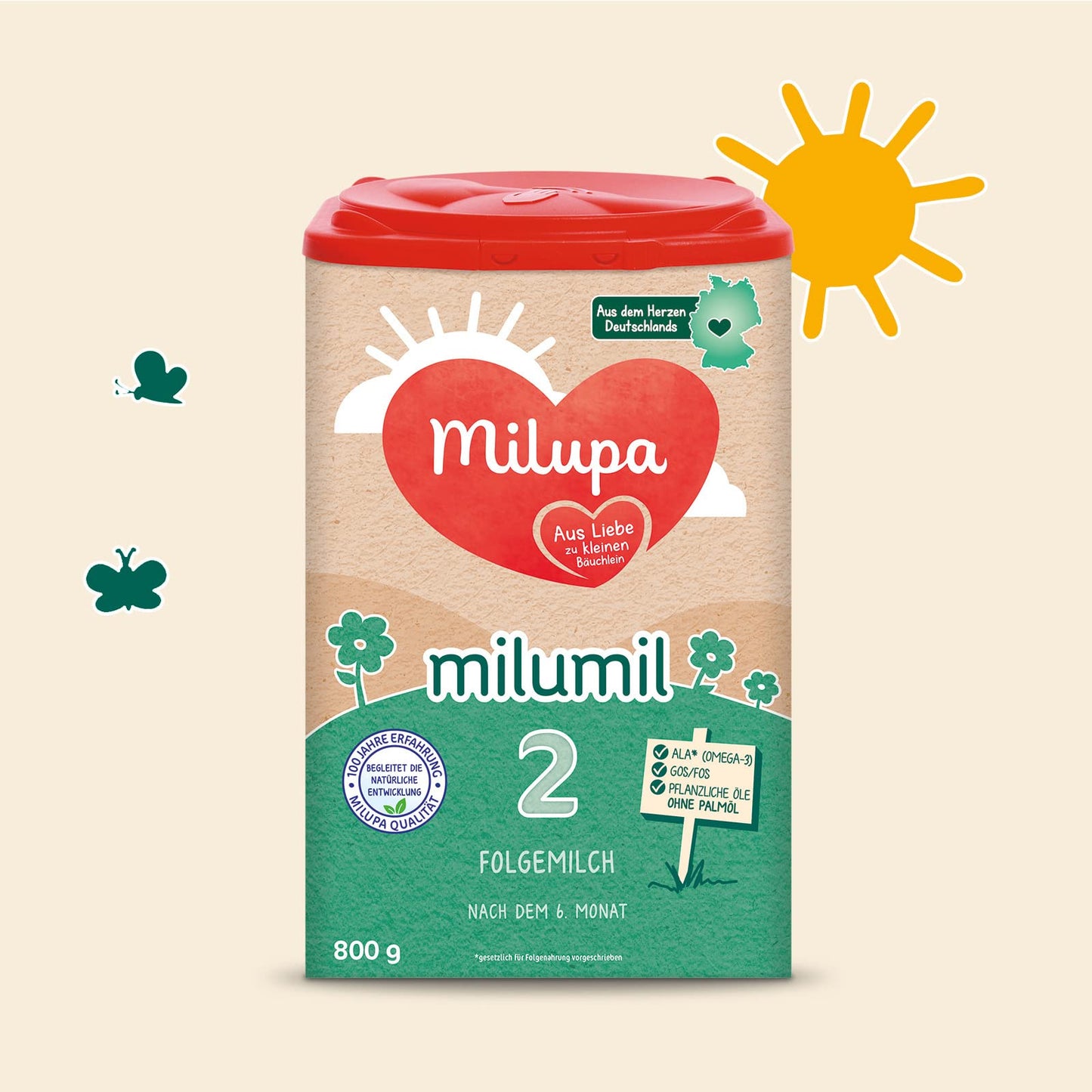 Milupa Milumil 2 Follow-on Milk (1x 800g) | Baby milk powder after 6 months