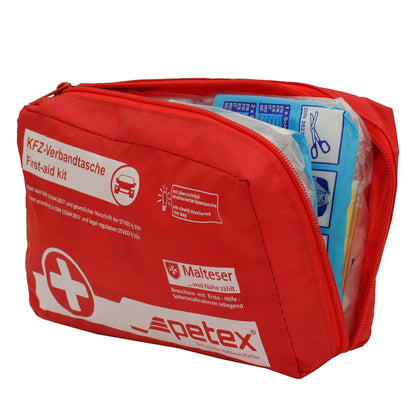 PETEX Verbandtasche aus Nylon-Gewebe: Inhalt nach DIN 13164 in Farbe Rot