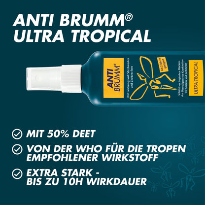 ANTI BRUMM Ultra Tropical Insektenspray (75ml): Starker Schutz gegen Mücken & Zecken